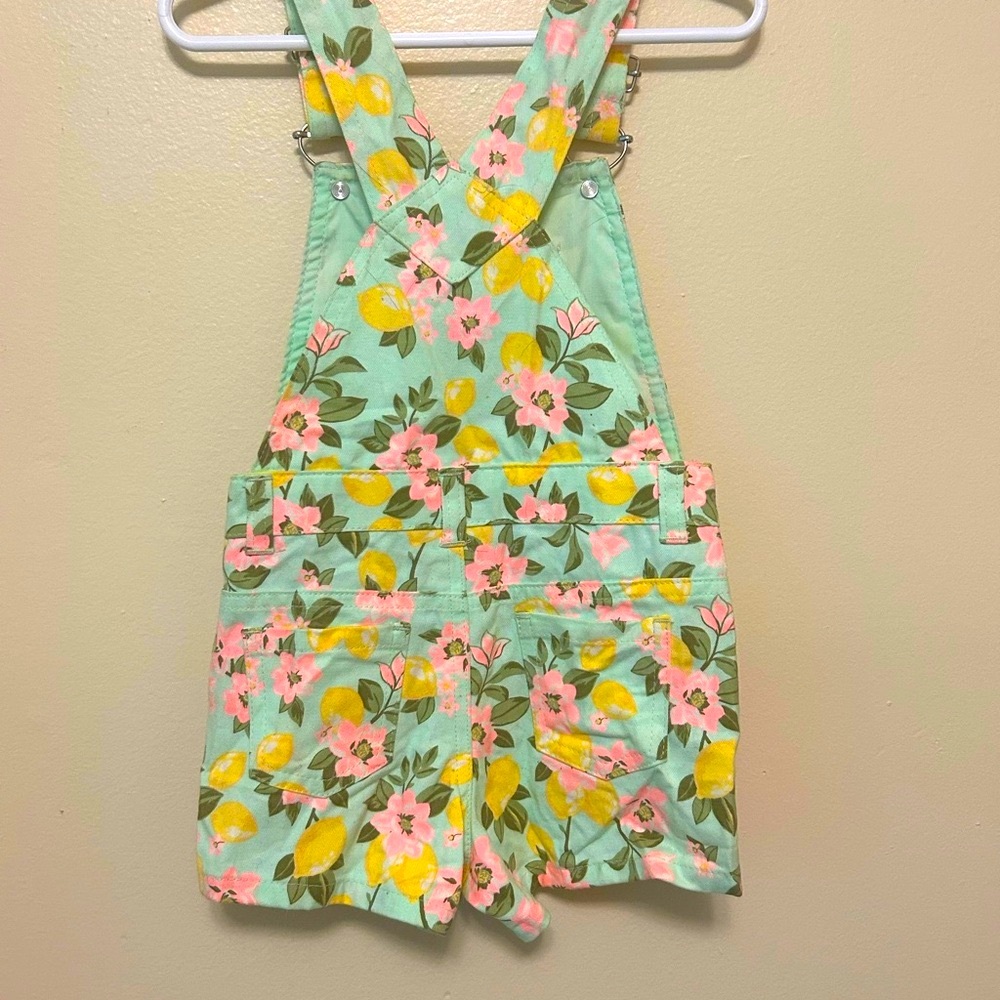 Floral Kids Overalls & Hat Set with Pink Accents - Picture 5 of 6
